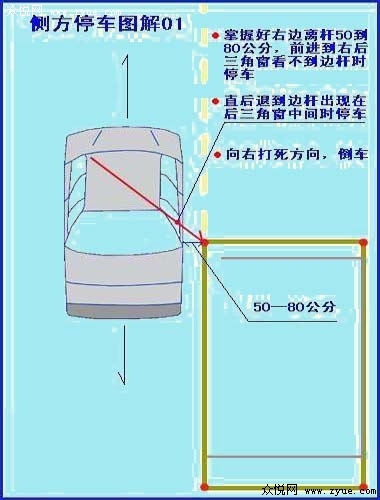 学车网:侧方停车考试技巧图解